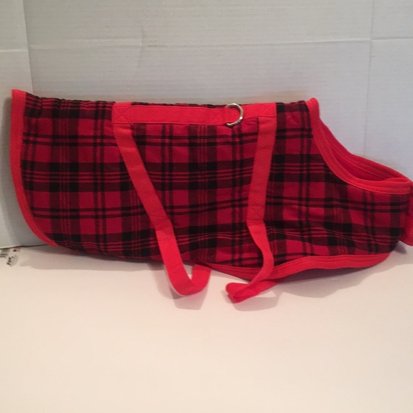 Dog Jacket Red Plaid sz Lg - Picture 4 of 8